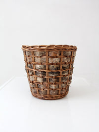 vintage birch bark basket