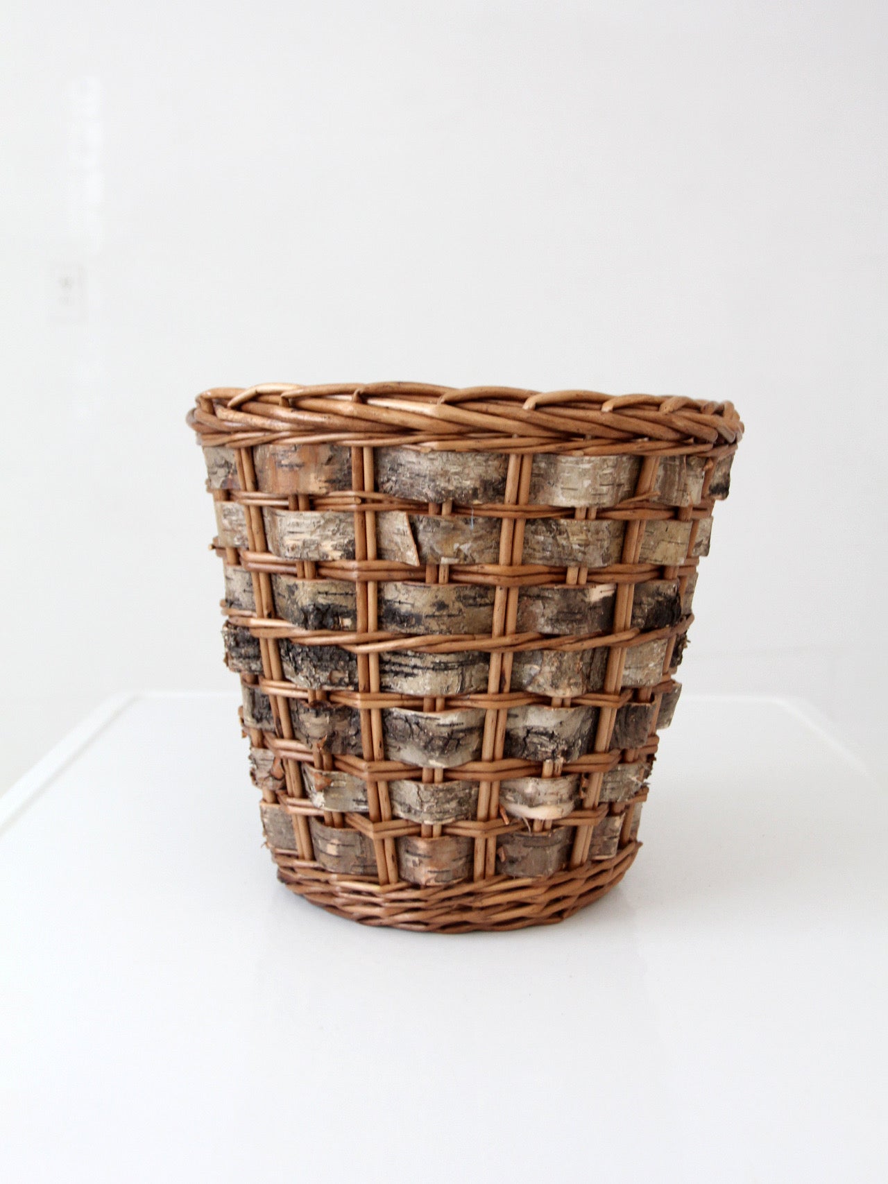 vintage birch bark basket