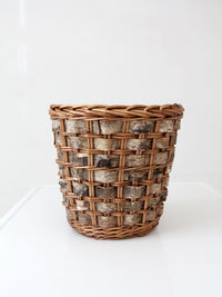 vintage birch bark basket