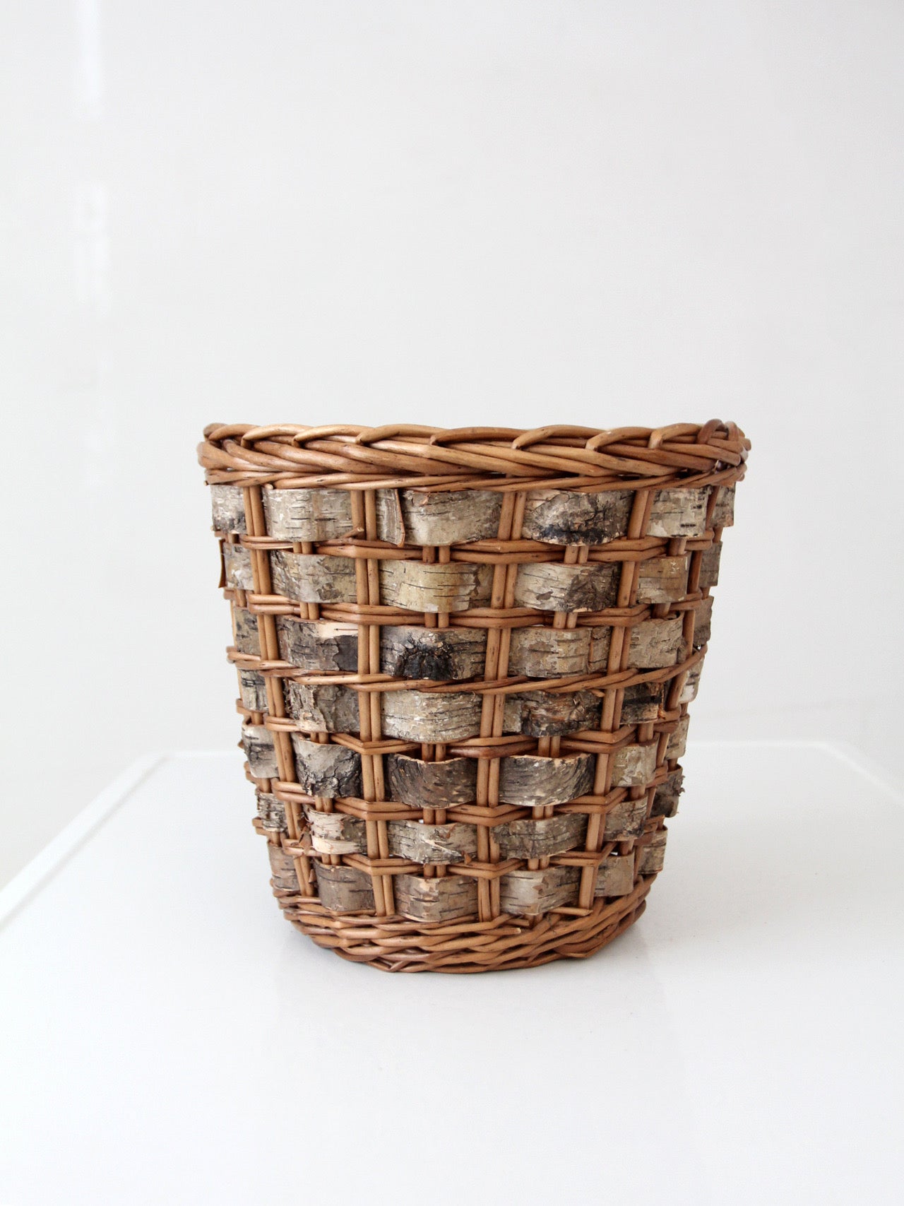 vintage birch bark basket
