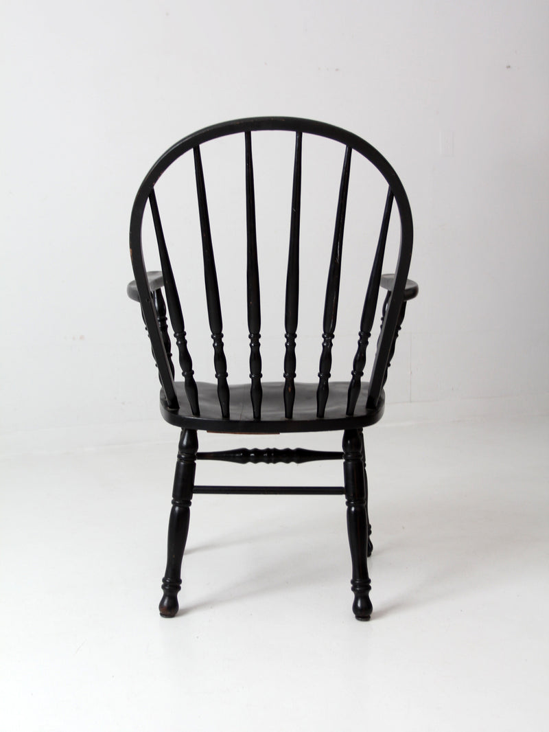 vintage black Windsor arm chair