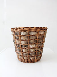 vintage birch bark basket