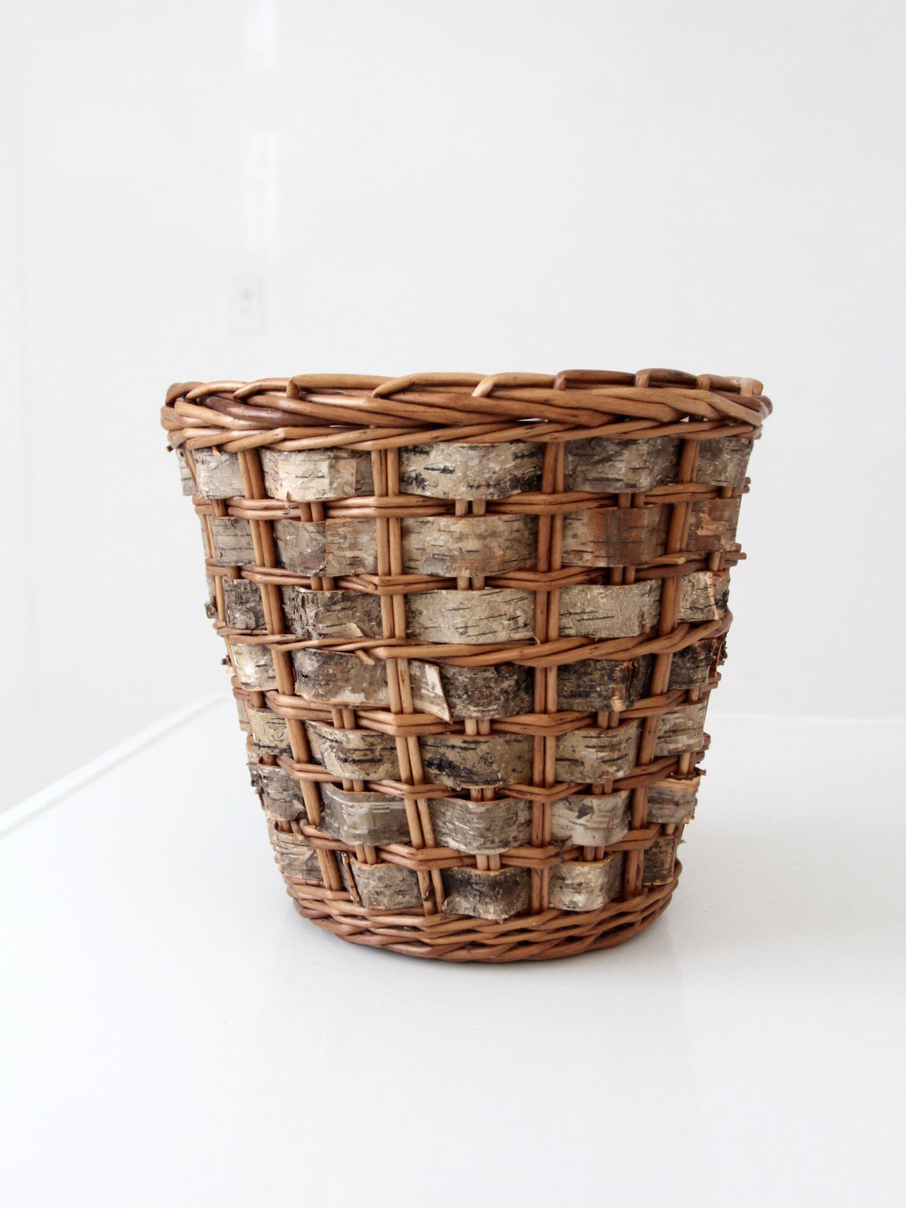 vintage birch bark basket