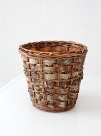 vintage birch bark basket