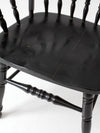vintage black Windsor arm chair
