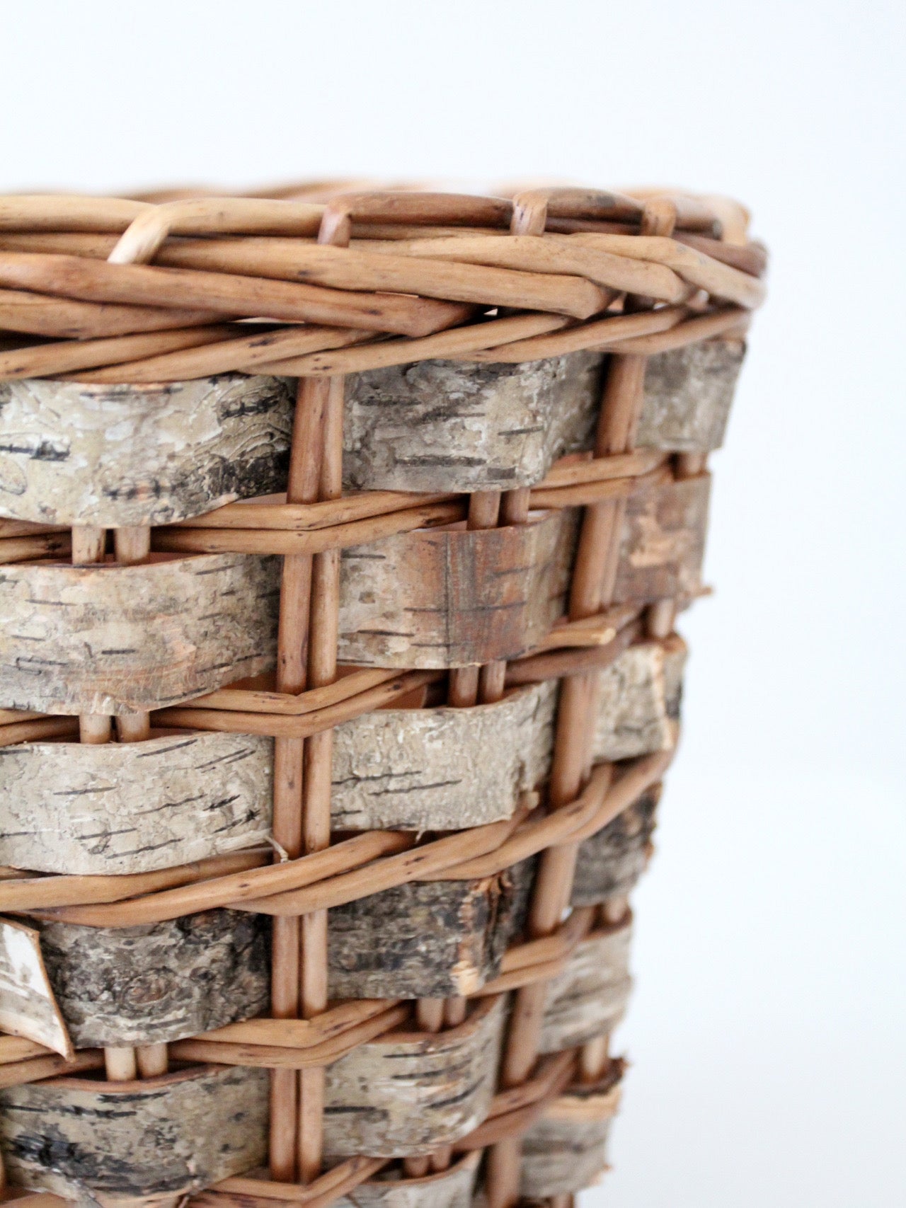 vintage birch bark basket