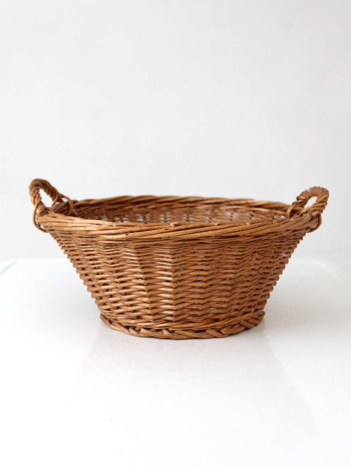 vintage wicker gathering basket