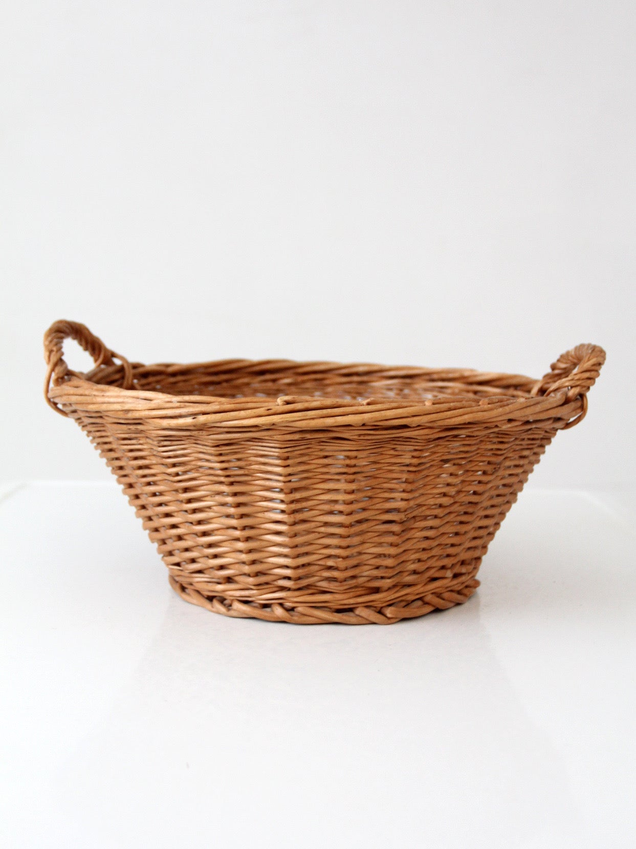 vintage wicker gathering basket