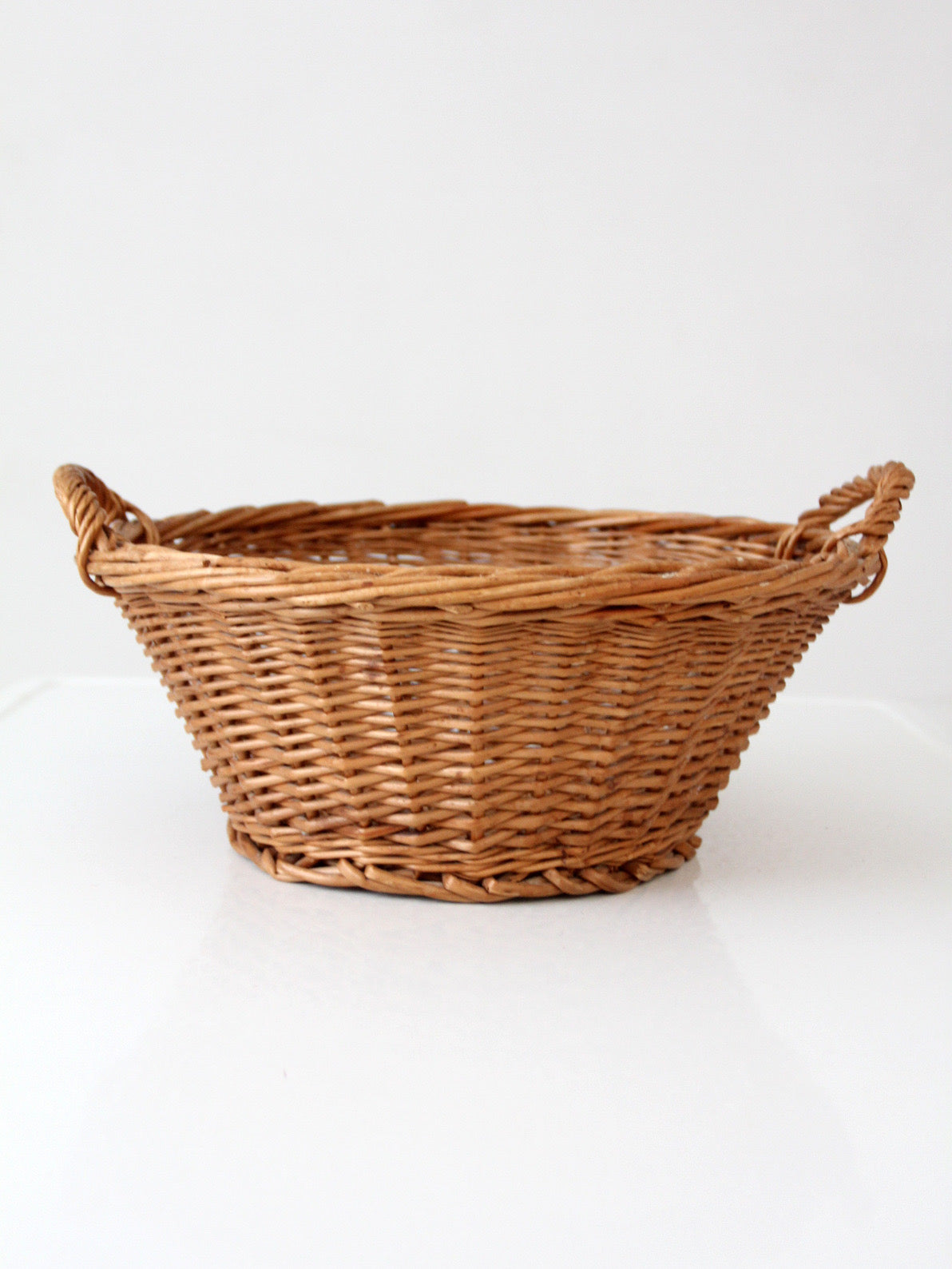 vintage wicker gathering basket