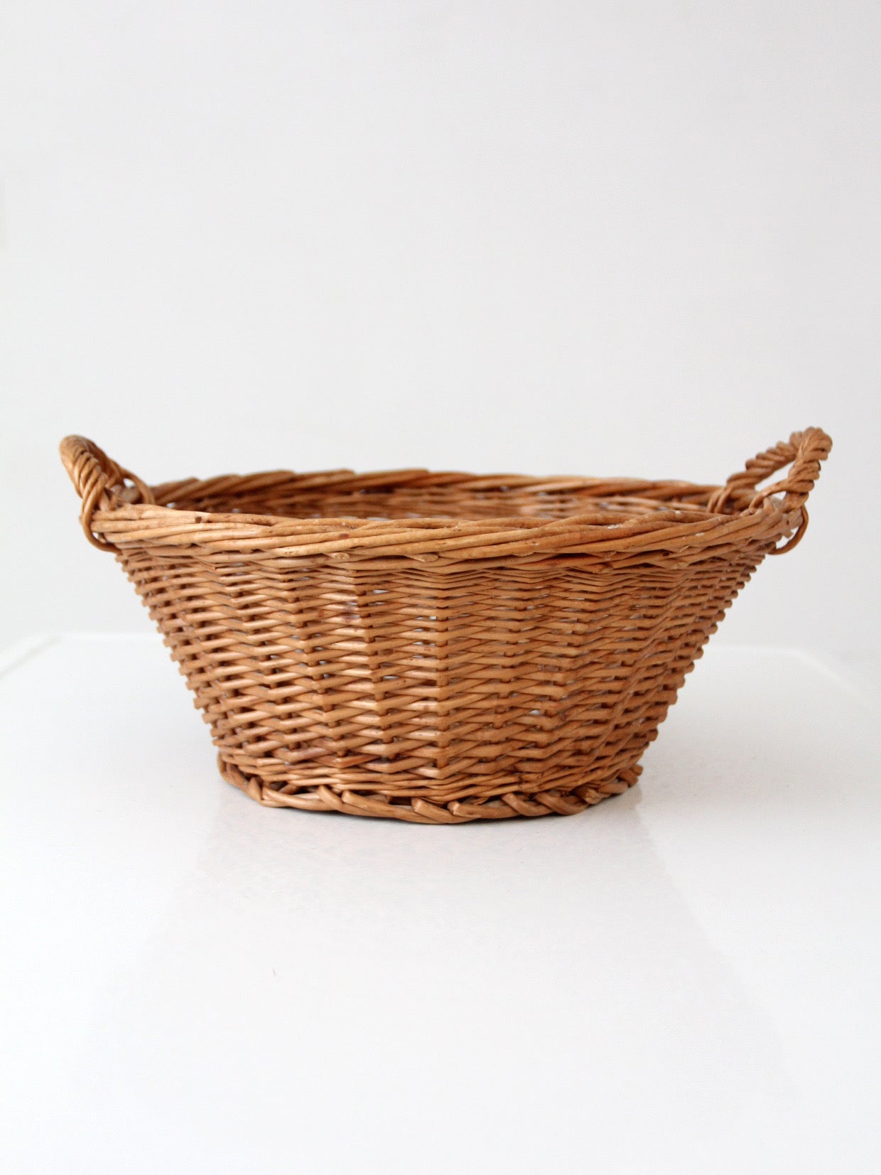 vintage wicker gathering basket