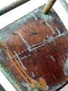 antique painted plank seat chairs pair