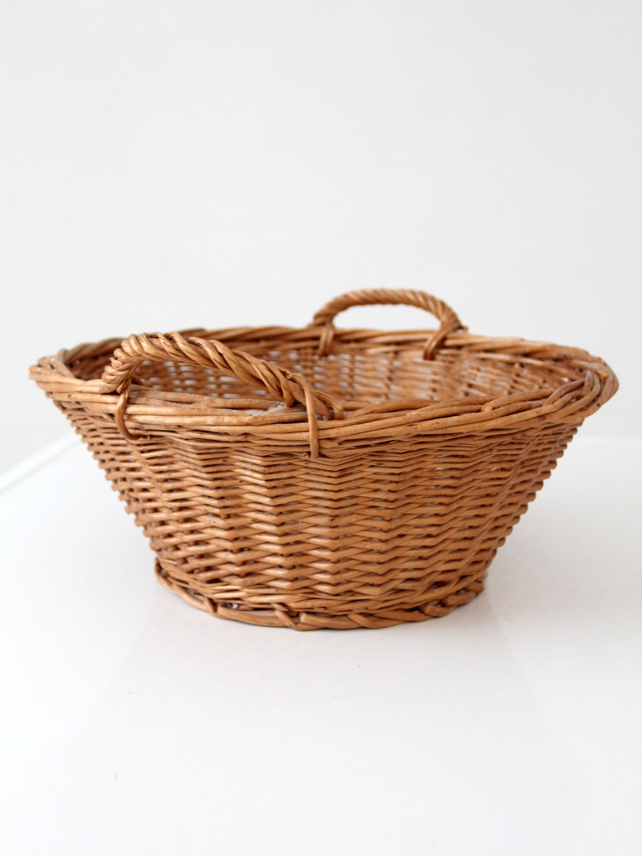 vintage wicker gathering basket