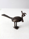 vintage African bronze animal sculptures pair