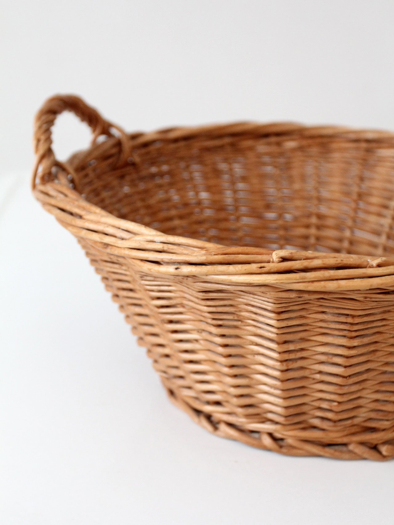 vintage wicker gathering basket