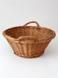 vintage wicker gathering basket