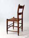 antique ladder back chair with rush seat