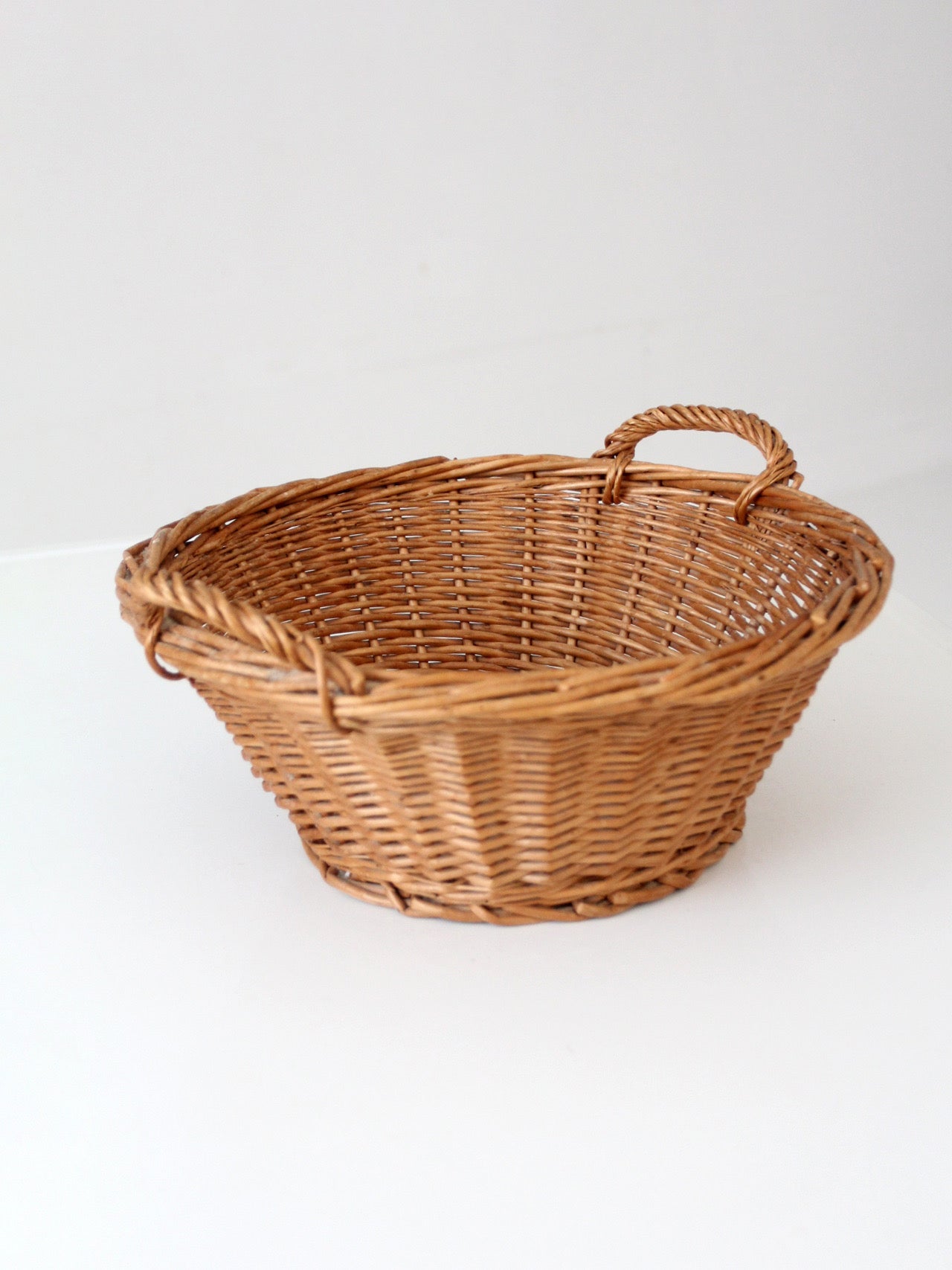 vintage wicker gathering basket