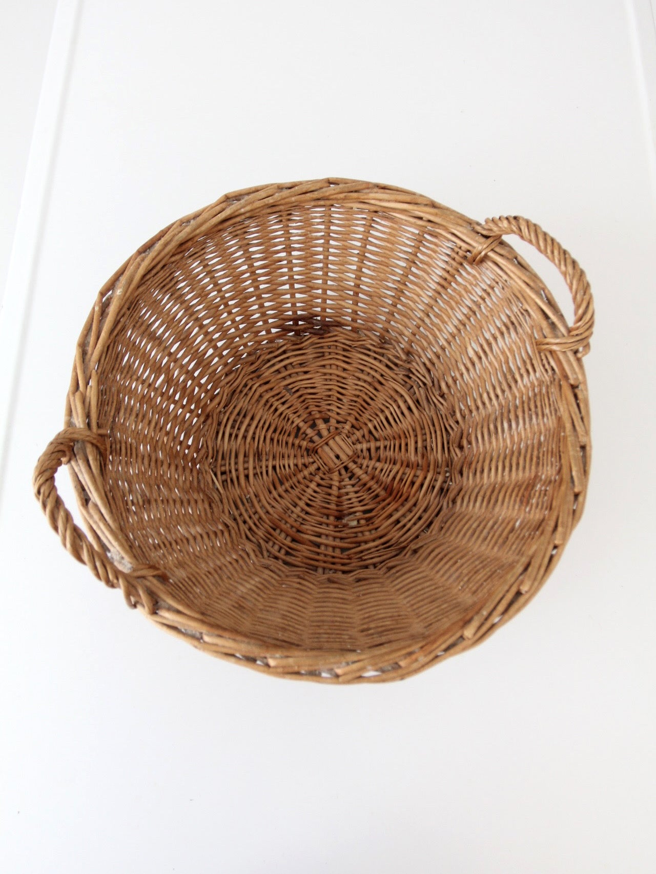 vintage wicker gathering basket