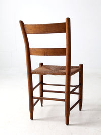 antique ladder back chair with rush seat