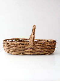 vintage woven gathering basket