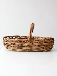 vintage woven gathering basket