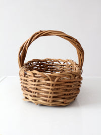 vintage woven gathering basket