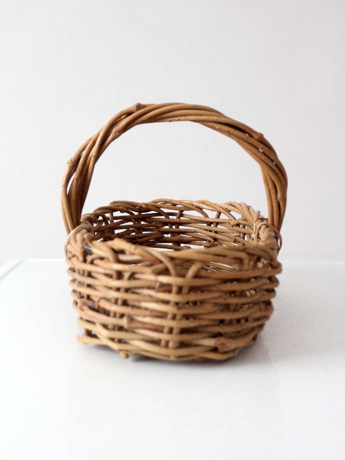 vintage woven gathering basket