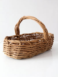 vintage woven gathering basket