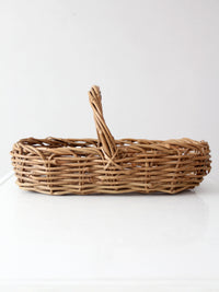 vintage woven gathering basket