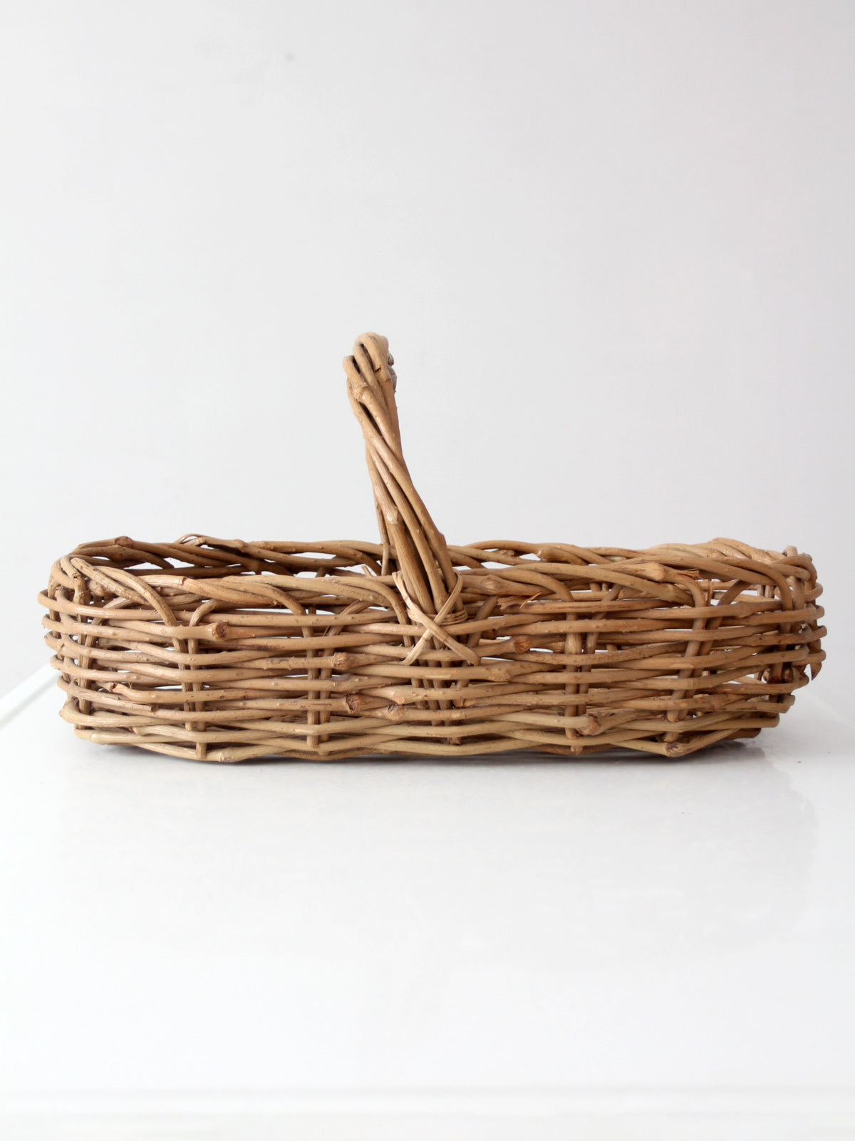 vintage woven gathering basket