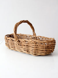 vintage woven gathering basket