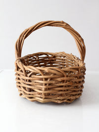 vintage woven gathering basket