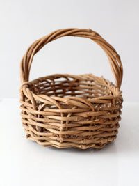 vintage woven gathering basket