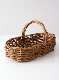 vintage woven gathering basket