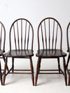 antique Phoenix Chair Co Windsor dining chairs set of 4