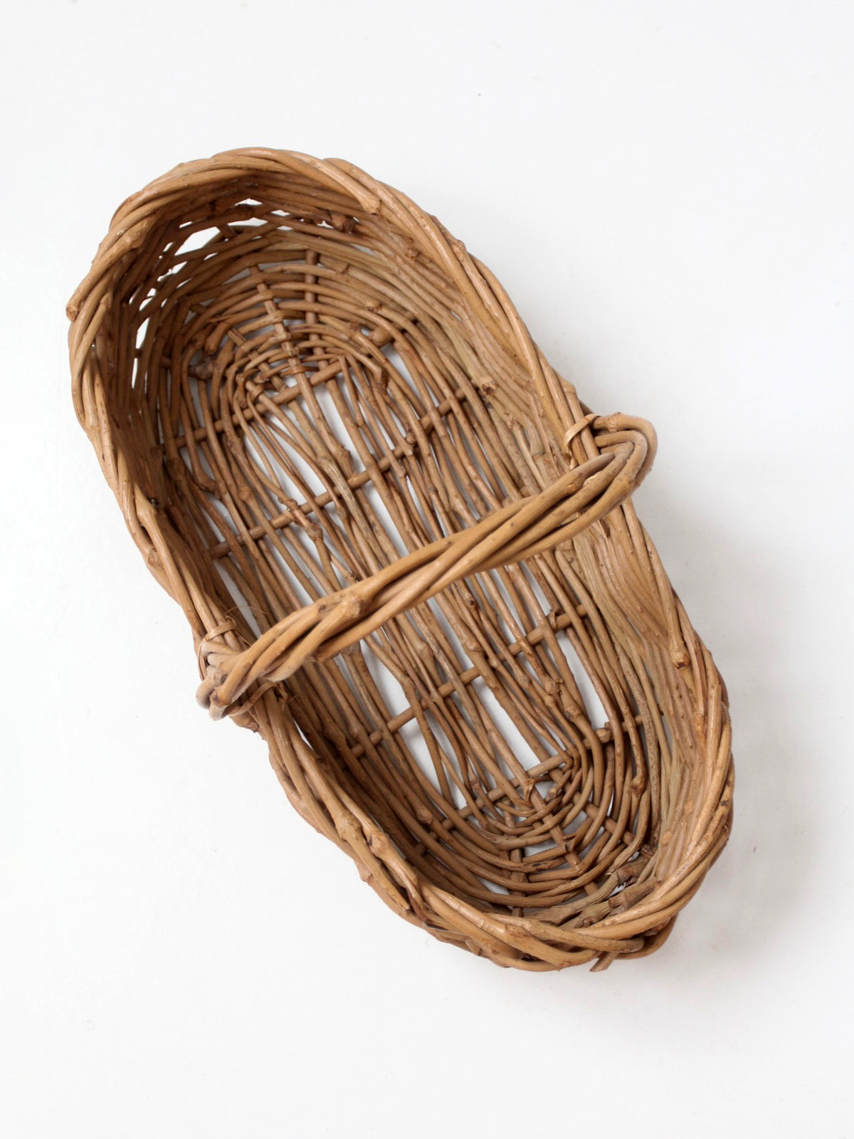 vintage woven gathering basket