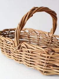 vintage woven gathering basket