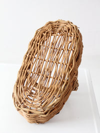vintage woven gathering basket