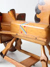 vintage folk art toy riding horse and cart