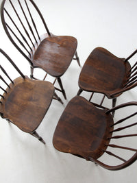 antique Phoenix Chair Co Windsor dining chairs set of 4