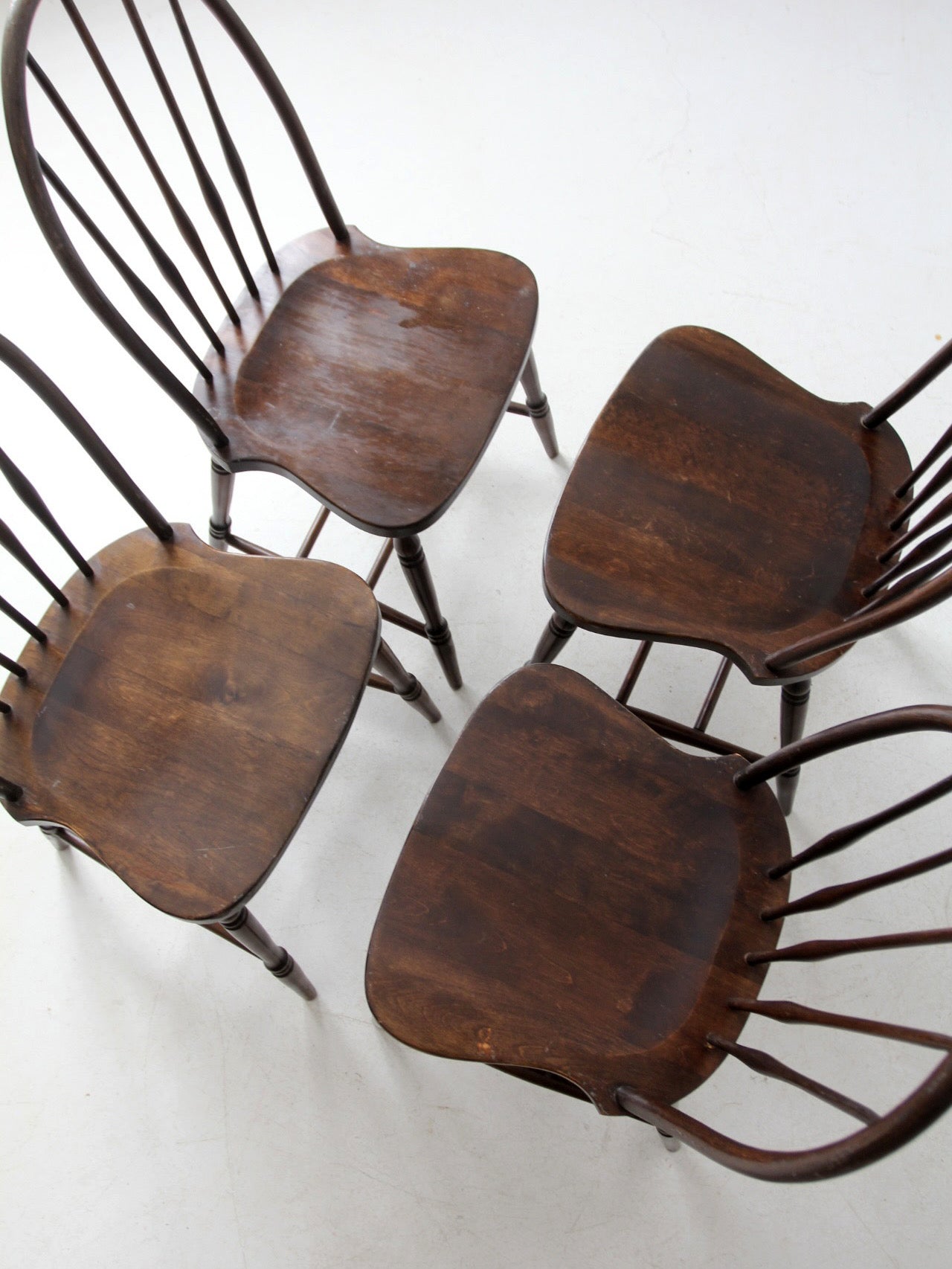 antique Phoenix Chair Co Windsor dining chairs set of 4