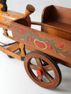 vintage folk art toy riding horse and cart