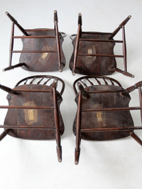 antique Phoenix Chair Co Windsor dining chairs set of 4