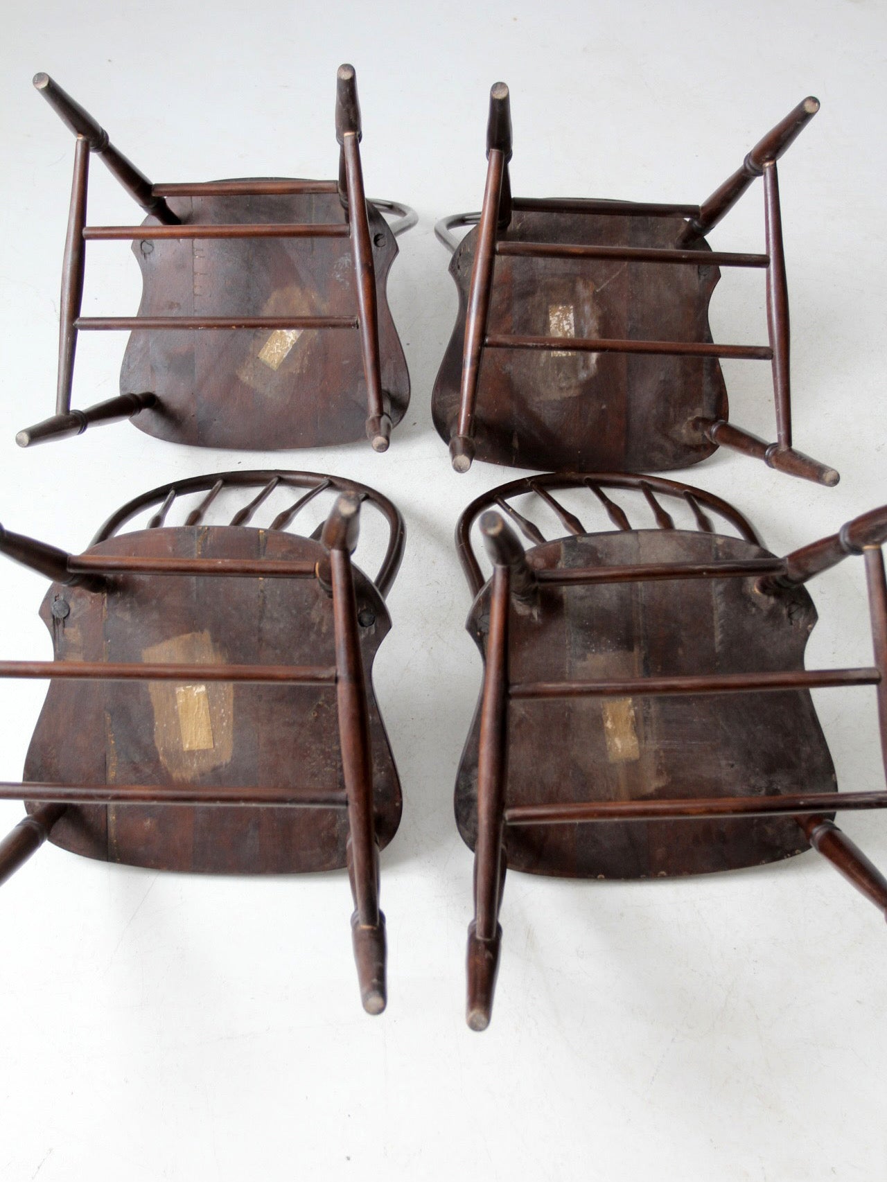antique Phoenix Chair Co Windsor dining chairs set of 4