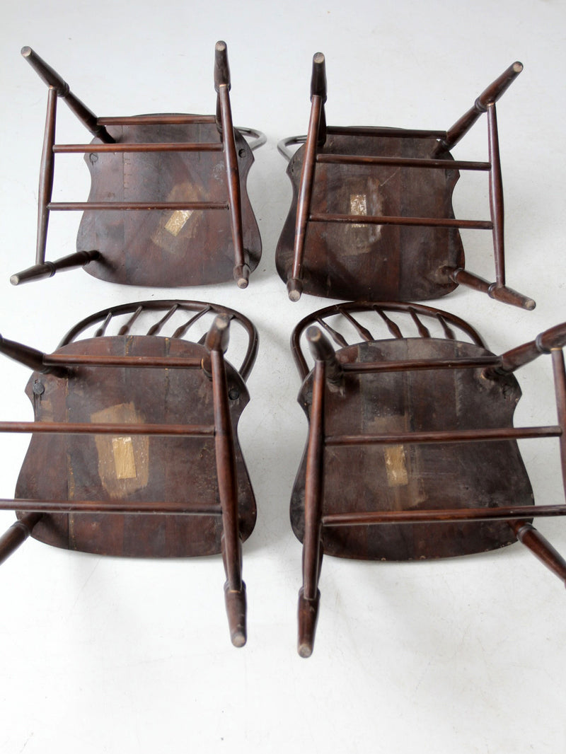 antique Phoenix Chair Co Windsor dining chairs set of 4