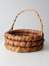 vintage woven gathering basket