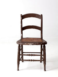 antique pierced seat chair