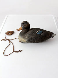 vintage 1970s Victor mallard hen duck decoy