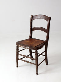 antique pierced seat chair