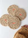vintage trivet set with rooster caddy